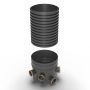 Inspection Chamber Set - 450mm Diameter x 960mm Depth with 110mm Channel & 110mm Inlets