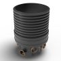 Inspection Chamber Set - 600mm Diameter x 1020mm Depth with 110mm Channel & 110mm Inlets