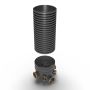Inspection Chamber Set - 450mm Diameter x 1550mm Depth with 160mm Channel & 160mm & 110mm Inlets