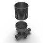 Inspection Chamber Set - 600mm Diameter x 1090mm Depth with 225mm Channel & 225mm Inlets