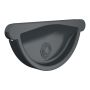 Lindab Aluminium Gutter Self-Locking Stop End - 125mm Anthracite Grey