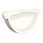 Lindab Aluminium Gutter Self-Locking Stop End - 150mm White