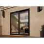 Aluminium Sliding Door Part Q Compliant - 1800mm Grey - Left Hand Slide & Right Hand Fixed