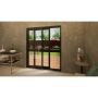 Aluminium Sliding Door Part Q Compliant - 1800mm Grey - Left Hand Slide & Right Hand Fixed