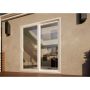 Aluminium Sliding Door - 1800mm White - Left Hand Slide & Right Hand Fixed