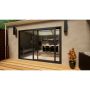 Aluminium Sliding Door - 3000mm Grey - Left Hand Slide & Right Hand Fixed