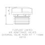 FloPlast Air Admittance Valve External - 110mm Black - Pack of 2