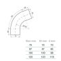 Lindab Magestic Steel Conical Downpipe Bend 70 - 100mm Galvanised
