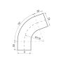 Lindab Steel Conical Downpipe Bend 70 - 75mm Coffee Brown