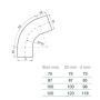 Lindab Steel Conical Downpipe Bend 70 - 87mm Coffee Brown