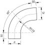 Lindab Steel Conical Downpipe Bend 85 - 100mm Coffee Brown
