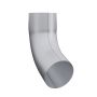 Lindab Steel Downpipe Bend with Socket 70 - 75mm Silver Metallic