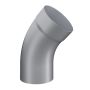 Lindab Steel Downpipe Bend with Socket 45 - 100mm Silver Metallic