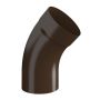 Lindab Steel Downpipe Bend with Socket 45 - 75mm Brown