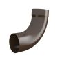 Lindab Steel Downpipe Bend with Socket 85 - 100mm Brown