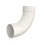 Lindab Steel Downpipe Bend with Socket 85 - 100mm Antique White