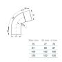 Lindab Steel Downpipe Bend with Socket 85 - 75mm Black