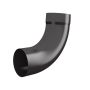 Lindab Steel Downpipe Bend with Socket 85 - 75mm Coffee Brown