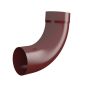 Lindab Steel Downpipe Bend with Socket 85 - 75mm Dark Red