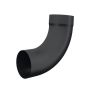 Lindab Steel Downpipe Bend with Socket 85 - 87mm Matte Black
