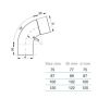 Lindab Steel Downpipe Bend with Socket 85 - 87mm Matte Black