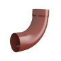 Lindab Steel Downpipe Bend with Socket 85 - 87mm Tile Red