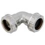 FloPlast Chrome Style Waste Bend - 90 Degree x 32mm
