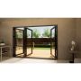 Heritage Aluminium Bifold Door Part Q Compliant - 3000mm Grey - 1 Left 3 Right