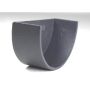 Cast Iron Deep Half Round Gutter Internal Stopend - 100mm Primed