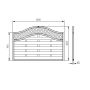 Pressure Treated Decorative Fence Panel - Europa Prague - 1800mm x 900mm