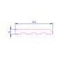 PVC Architrave - 45mm x 5mtr Black Ash Woodgrain