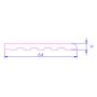 PVC Architrave - 65mm x 5mtr Black Ash Woodgrain