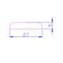 PVC D Section - 28mm x 5mtr Black Ash Woodgrain