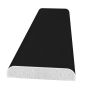 PVC D Section Trim - 28mm x 5mtr Black Smooth