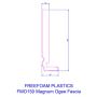 150mm White Ogee Fascia Board - 18mm x 5mtr