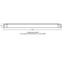 White Ogee Fascia Corner Double Ended - 604mm
