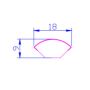 PVC Quadrant - 12mm x 5mtr White