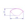PVC Quadrant - 19mm x 5mtr Rosewood