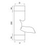 Lindab Magestic Steel Adjustable Diverter - 75mm Galvanised