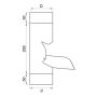 Lindab Steel Adjustable Diverter - 87mm Graphite