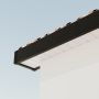 225mm Black Ash Woodgrain Fascia Capping Board - 10mm x 5mtr