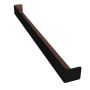 Black Ash Woodgrain Fascia Board Double End Corner - 600mm x 45mm