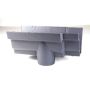 Cast Iron Moulded Ogee Gutter Running Outlet - 125mm for 75mm Downpipe Primed