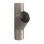 Lindab Steel Downpipe Branch 100mm - 100mm Anthracite Metallic
