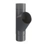 Lindab Steel Downpipe Branch 100mm - 100mm Graphite