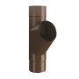 Lindab Steel Downpipe Branch 75mm - 75mm Brown