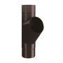 Lindab Steel Downpipe Branch 87mm - 87mm Coffee Brown