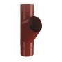 Lindab Steel Downpipe Branch 87mm - 87mm Dark Red