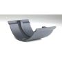 Cast Iron Beaded Half Round Gutter Union - 115mm Primed