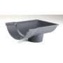 Cast Iron Beaded Half Round Gutter Stopend Outlet - 125mm for 75mm Downpipe Primed